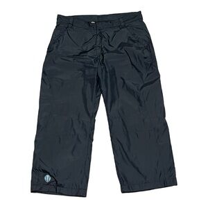 Sunice Black Weather Straight Leg Capri Polyester Crop Pants Size L